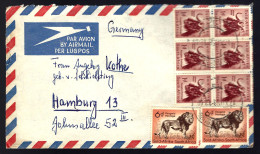 AFRIQUE DU SUD - LETTRE DE 1958 - POUR HAMBOURG -   - Storia Postale