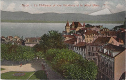 Nyon Le Châteaux (sic) Et Vue Générale 1910 Rare - Nyon