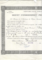 Diplôme - Brevet D'enseignement Primaire Supérieur - 1934 - Dijon Nièvre - Garchy - Nevers - - Diplômes & Bulletins Scolaires