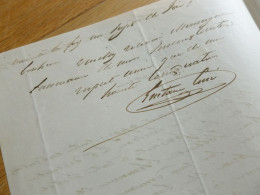 Gustave CURE (1799-1876) Député Maire BORDEAUX. Port Louis (Ile Maurice). AUTOGRAPHE - Personnages Historiques