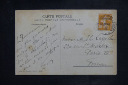 LEVANT FRANÇAIS - Affranchissement Semeuse Sur Carte Postale Pour Paris En 1922 - L 150973 - Briefe U. Dokumente