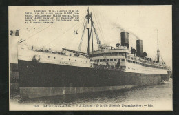 CPA édition L. L. Lévy Paris  N°21 Saint Nazaire "L'Espagne" De La Cie Générérale Transatlantique Dos Divisé  Neuve  TB - Paquebots