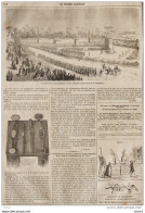 La Loterie De La Villa Borghèse à Rome - Page Original 1861 - Historical Documents