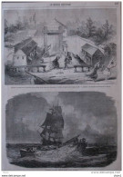 La Pêche Au Thon - Attentat Commis Sur Le Gardien Du Pavillon à Yeddo - Page Original -  1861 - Historical Documents