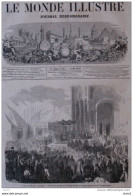 Le Mois De Marie à Palerme  - Procession Annuelle De La Vierge - Page Original -  1861 - Historical Documents