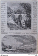 Le Nouveau Pont De Saint-Sauveur (Hautes-Pyrénées) - Page Original 1861 - Historical Documents