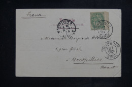 LEVANT FRANÇAIS - Affranchissement Blanc De Beyrouth Sur Carte Postale Pour Montpellier En 1903 - L 150975 - Briefe U. Dokumente