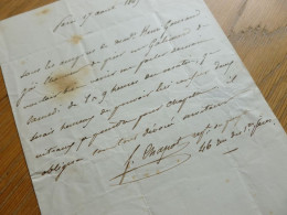 François CHAPOT (1811-1856) Député Gard VIGAN Nimes. AUTOGRAPHE - Personnages Historiques