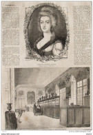 Portrait De La Reine Marie-Antoinette - Nouvelle Installation Du Cabinet Des Médailles - Page Original 1861 - Historische Dokumente