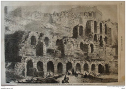 Ruines Du Théâtre D'Hérode Atticus, Récemment Découvertes à Athènes - Page Original 1861 - Historical Documents