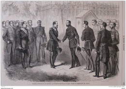 Réception De Charles XV, Roi De Suède Au Château De Saint-Cloud - Page Original 1861 - Historische Dokumente