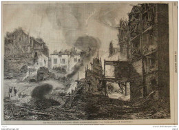 Rues Haut-Lansecot Et Du Cheval-Blanc à Limoges, Incendiées Dans La Nuit Du 7 Mai - Page Original -  1861 - Documentos Históricos