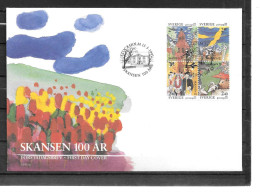 1991 - 1645 à 1648 - 100 Ans Musée Skansen - 36 - FDC