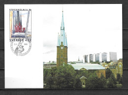 1985 - 1319 - Stockholmia 86 - 19 - Cartoline Maximum