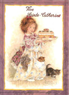 Enfants - Illustration - Dessin - Rosa Batlle - Sainte Catherine - Gateau - CPM - Carte Neuve - Voir Scans Recto-Verso - Dessins D'enfants