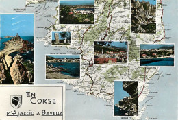 20 - Corse Du Sud - D'Ajaccio à Bavella - Multivues - Carte Géographique Michelin - CPM - Voir Scans Recto-Verso - Otros & Sin Clasificación