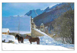 Animaux - Chevaux - Les Alpes Enneigées - CPM - Voir Scans Recto-Verso - Pferde