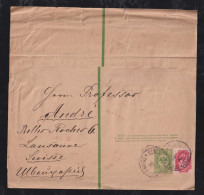 Russia 1896 Uprated Stationery Big Size Wrapper To LAUSANNE Switzerland - Storia Postale