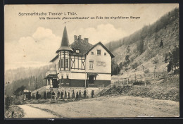AK Themar /Th., Hotel Villa Bennewitz /Werraschlösschen Am Fusse Des Eingefallenen Berges  - Themar