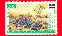 VENEZUELA - Usato - 1961 - 140 Anni Della Battaglia Di Carabobo - Scena - 0.05 - Venezuela