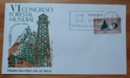 ESPAÑA CONGRESO FORESTAL 1966 FDC/SPD MNH - FDC