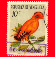 VENEZUELA - Usato - 1961 - Uccelli - Gallo Di Roccia Della Guiana (Rupicola Rupicola) - 10 - P. Aerea - Venezuela