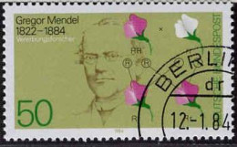 RFA Poste Obl Yv:1031 Mi:1199 Gregor Mendel Généticien (TB Cachet Rond) Berlin 12-1-84 (Thème) - Medicina