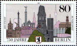 RFA Poste N** Yv:1138 Mi:1306 750 Jahre Berlin (Thème) - Churches & Cathedrals
