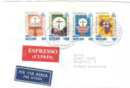 Vatican - Lettre Exprès De 1985 - Oblit Poste Vaticane - Exp Vers Kirchheim - Cachet De Mindelheim - - Storia Postale