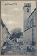 CPA 84 - SORGUES - Quartier De L'Eglise - TB PLAN RUE CENTRE VILLAGE + Jolie ANIMATION Femme à La Fontaine TB Verso - Sorgues