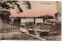 Carte Postale Ancienne Thaïlande - Bangkok. Port - Thailand