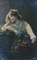 PC46657 Old Postcard. A Woman With Fruits. B. Hopkins - Welt