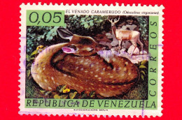 VENEZUELA - Usato - 1963 - Fauna - Cervo Dalla Coda Bianca (Odocoileus Virginianus) - 0.05 - Venezuela