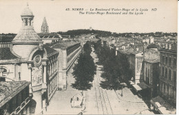 PC47019 Nimes. The Victor Hugo Boulevard And The Lycee. Levy Et Neurdein Reunis. - Welt