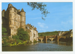 {87286} 12 Aveyron Espalion , Le Château Sur Les Bords Du Lot , Au Fond Le Vieux Pont - Espalion