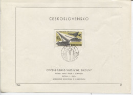Tschechoslowakei # 1646 Ersttagsblatt Warschauer Pakt Rakete Panzer Flugzeug - Storia Postale