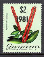 Guyana 1981 Date Overprint - $2 Flower HM (SG 793) - Guyana (1966-...)