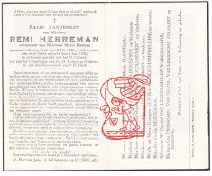 DP Remi Herreman ° Bevere Oudenaarde 1880 † 1946 X Marie Platteau // Dekeyser Coussement Baert Colpaert De Schampheleire - Imágenes Religiosas