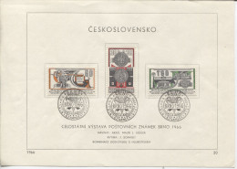 Tschechoslowakei # 1647-9 Ersttagsblatt Briefmarkenausstellung BRNO 1968 Silbertaler - Brieven En Documenten