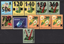 Guyana 1981 Surcharge Set HM (SG 794-804) - Guyana (1966-...)