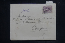 GRECE - Enveloppe  Pour Une Comtesse à Corfou En 1902 -  L 150993 - Brieven En Documenten