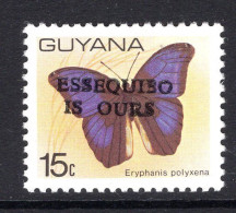 Guyana 1981 ESSEQUIBO IS OURS On 15c Butterfly - Type II - HM (SG 808a) - Guyane (1966-...)