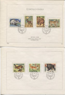 Tschechoslowakei # 1661-7 Ersttagsblatt Jagdwild Dachs Feldhase Wildschwein Rotfuchs Uz '1' - Covers & Documents