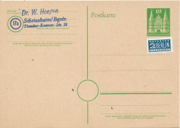 GERMANY. POSTAL STATIONERY WITH TAX BERLIN - Postales - Nuevos