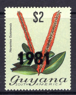 Guyana 1981 Date Overprint - $2 Flower HM (SG 822) - Guyane (1966-...)