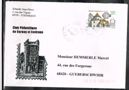 ST-L92 - FRANCE N° 3336 Abbatiale D'Ottmarsheim Sur Lettre - Cartas & Documentos