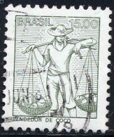 Brésil Poste Obl Yv:1308 Mi:1648 Vendedor De Coco (Beau Cachet Rond) - Usados