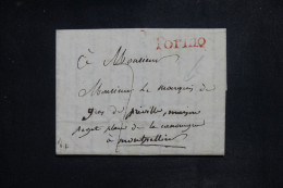 ITALIE - Marque Postale De Torino Sur Lettre Pour Un Marquis à Montpellier -  L 151001 - ...-1850 Voorfilatelie