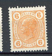 AUTRICHE - 1904 Yv. N° 85  *  6h Orange  Cote 10 Euro  BE  2 Scans - Nuevos