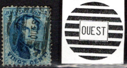 15A Oblitération OUEST - Cote 15,00 € - 1863-1864 Medaillen (13/16)